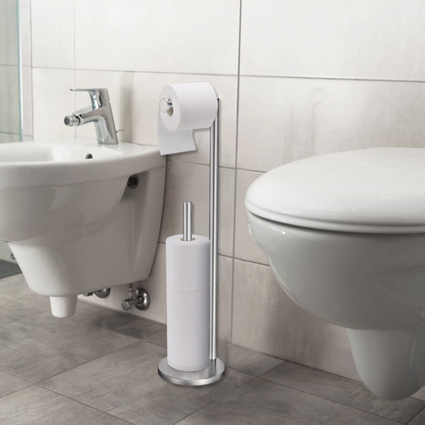 COAHAHA Brushed Nickel FreeStanding Toilet Paper Holder Elegant